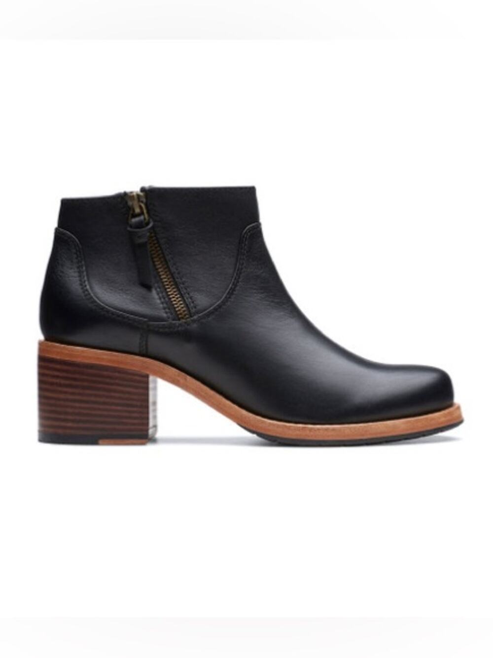 Clarks Women's Clarkdale Dawn Boot Black Leather Size 10